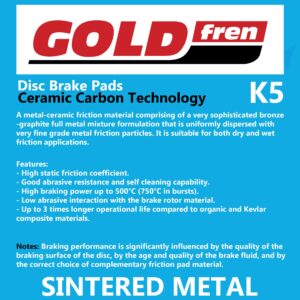 GOLDfren Brake Pads - K5 Off-Road Racing (GF389)