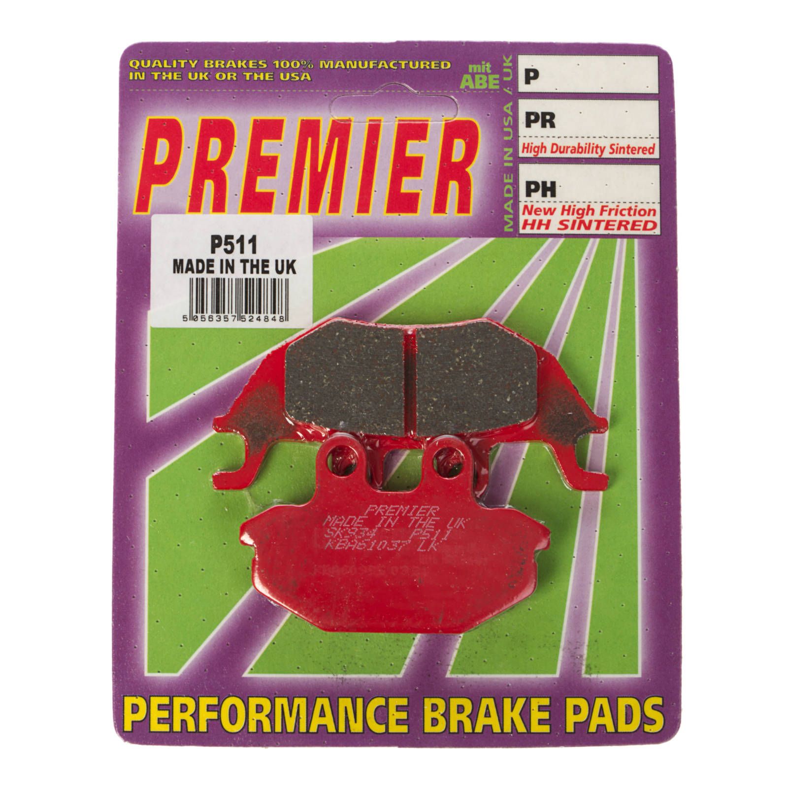 PREMIER BRAKE PADS P511 - KAW