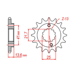 MTX 1307 Steel Front Sprocket #520 (15T)