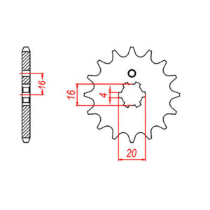 MTX 546 Steel Front Sprocket #420 (14T)