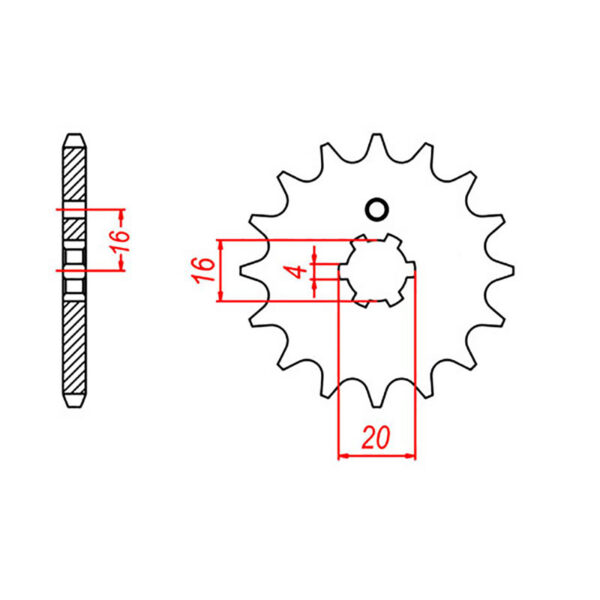 MTX 546 Steel Front Sprocket #420 (14T)