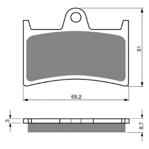 BRAKE PADS GOLDFREN RACE GF070 - GPR