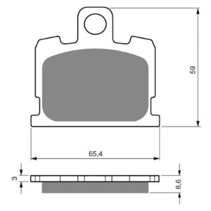 BRAKE PADS GOLDFREN SINTERED SPORTS GF151 - S3 ( PH20 )