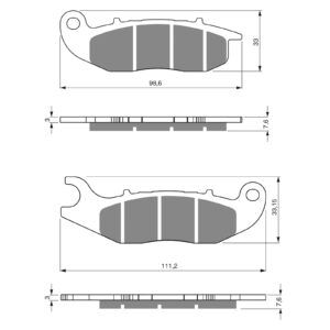 BRAKE PADS GOLDFREN SINTERED SPORTS GF278- S3 ( P405 )