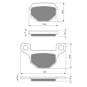BRAKE PADS GOLDFREN SINTERED SPORTS GF289 - S3 ( P130 )
