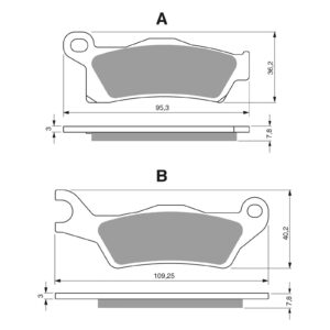 BRAKE PADS GOLDFREN OFFROAD RACING GF310 - K5 ( PR450 )