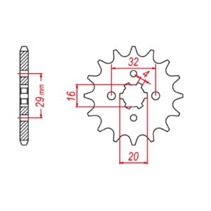 SPKT FRONT OE STEEL 1425 13T #428