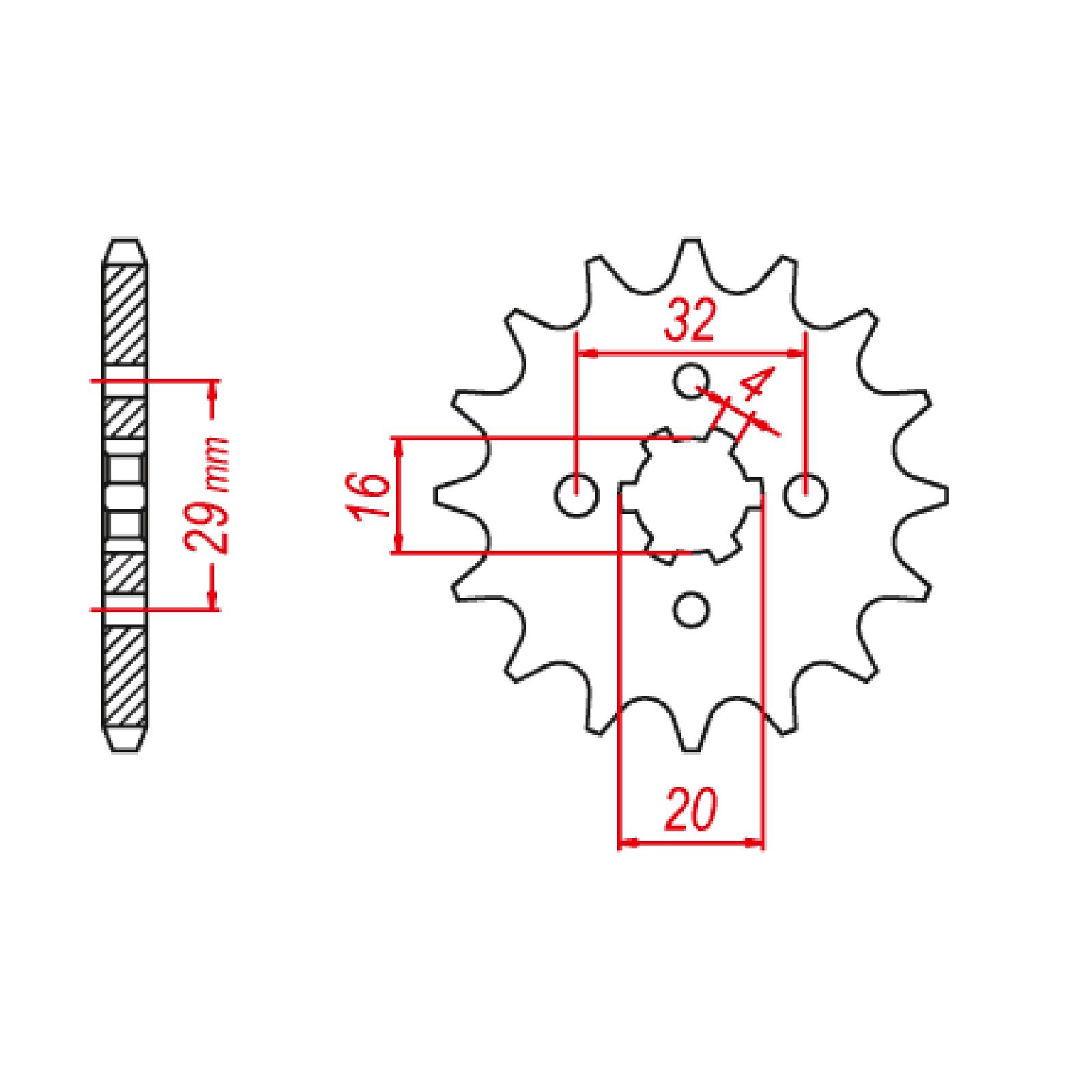 SPKT FRONT OE STEEL 1425 13T #428