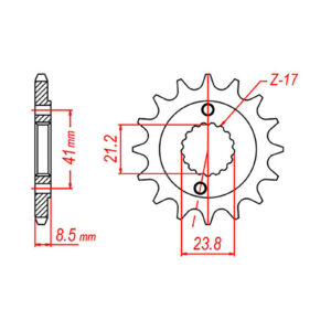 MTX 1322 Steel Front Sprocket #520 (14T) (10-587-14)