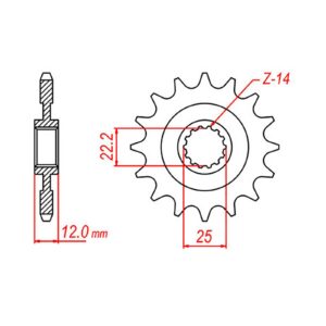 SPKT FRONT OE STEEL 715 13T #520
