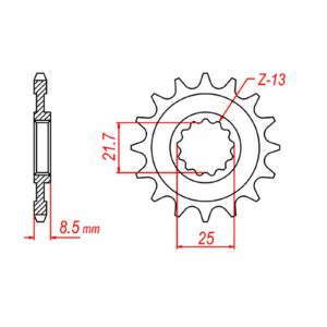 SPKT FRONT OE STEEL 1537 17T #525