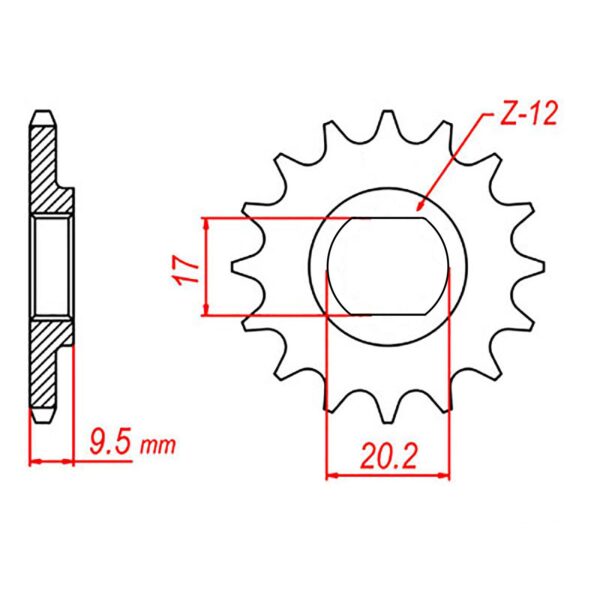 SPKT FRONT OE STEEL 12T #415