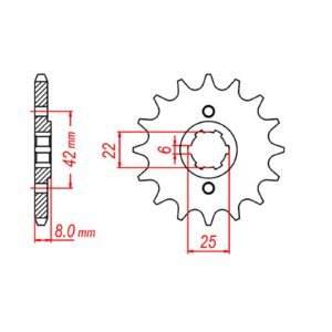 SPKT FRONT OE STEEL 281 14T #520