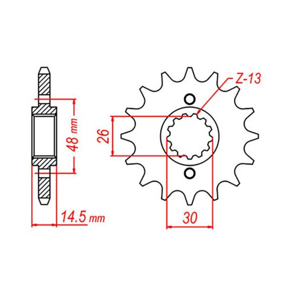 SPKT FRONT OE STEEL 339 18T #530