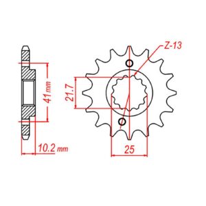 SPKT FRONT OE STEEL 308 15T #520
