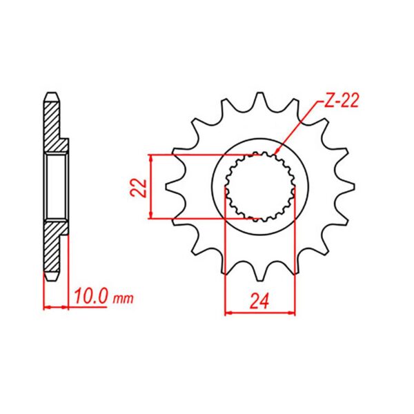 SPKT FRONT OE STEEL 402 17T #520