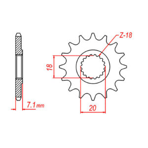 MTX 427 Steel Front Sprocket #520 (12T) (10-141-12)