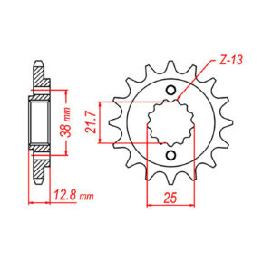 MTX 511 Steel Front Sprocket #520 (15T) (10-163-15)
