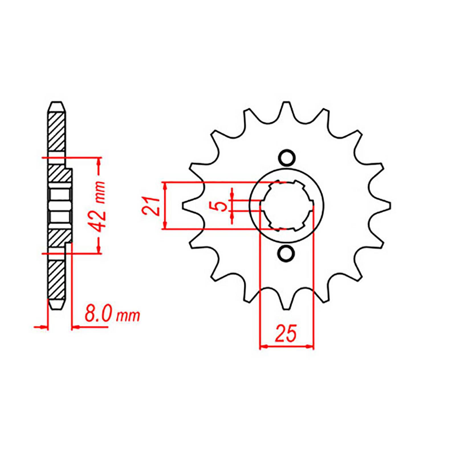SPKT FRONT OE STEEL 575 15T #520