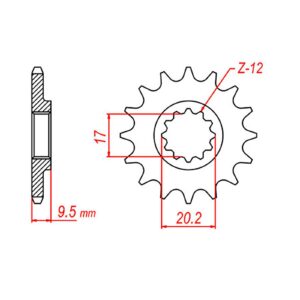 SPKT FRONT OE STEEL 1906 12T #420