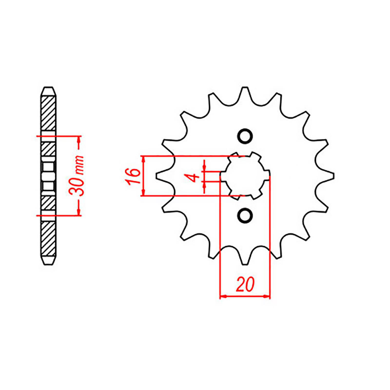 MTX 548 Steel Front Sprocket #428 (12T) (10-132-12)