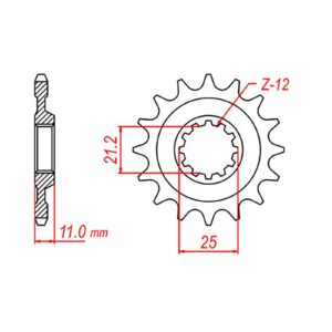 SPKT FRONT OE STEEL 824 14T #520