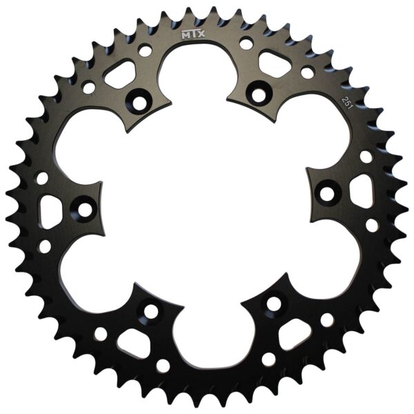SPKT REAR ALLOY MTX ZERO BLK 251 52T #520