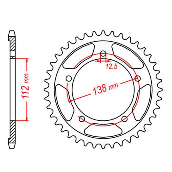 SPKT REAR OE STEEL 302 41T #530