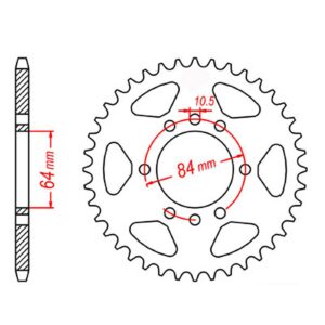 SPKT REAR OE STEEL 1826 39T #520