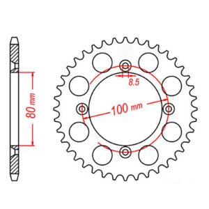 SPKT REAR OE STEEL 1204 48T #428