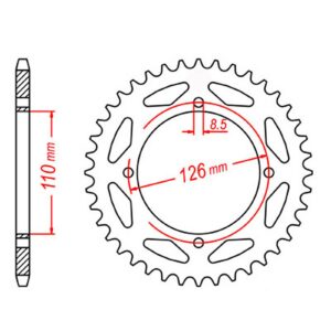 SPKT REAR OE STEEL 1465 46T #420