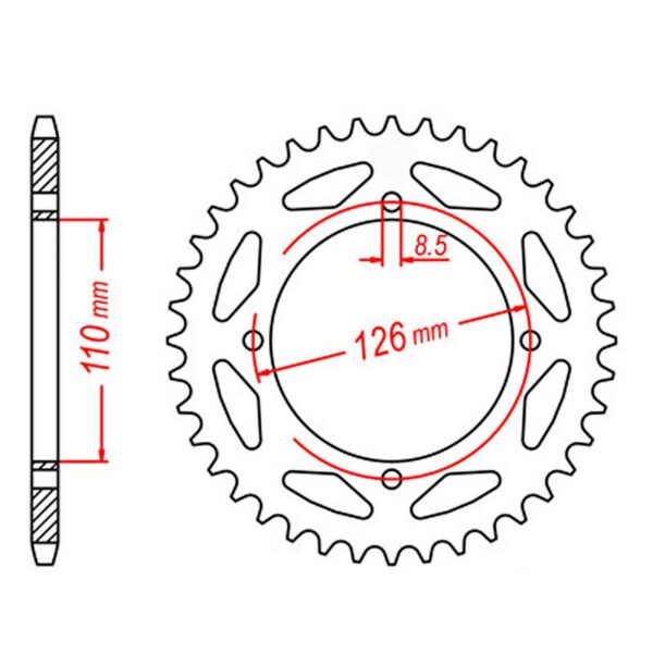 SPKT REAR OE STEEL 1465 46T #420