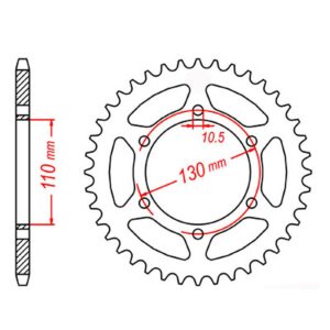 SPKT REAR OE STEEL 486 38T #520