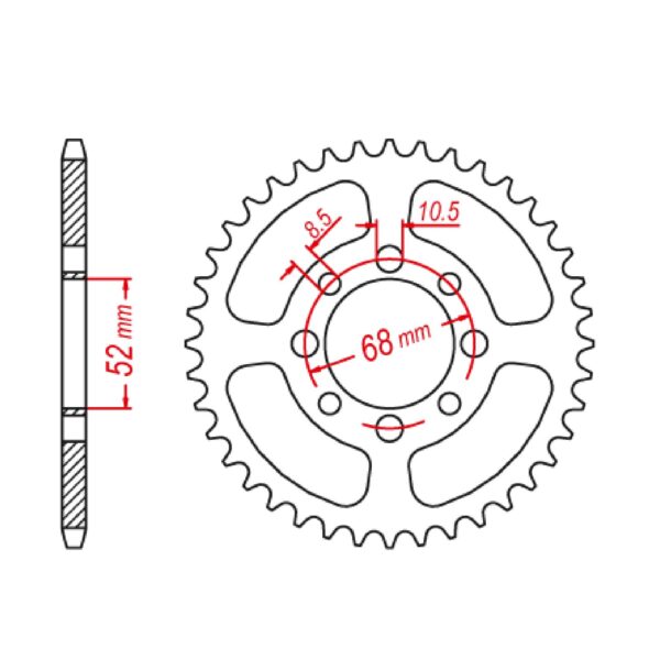 SPKT REAR OE STEEL 801 34T #420