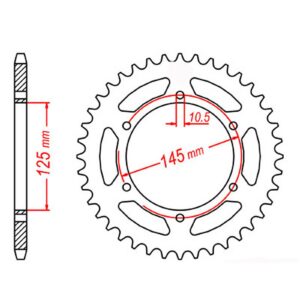 SPKT REAR OE STEEL 855 47T #520