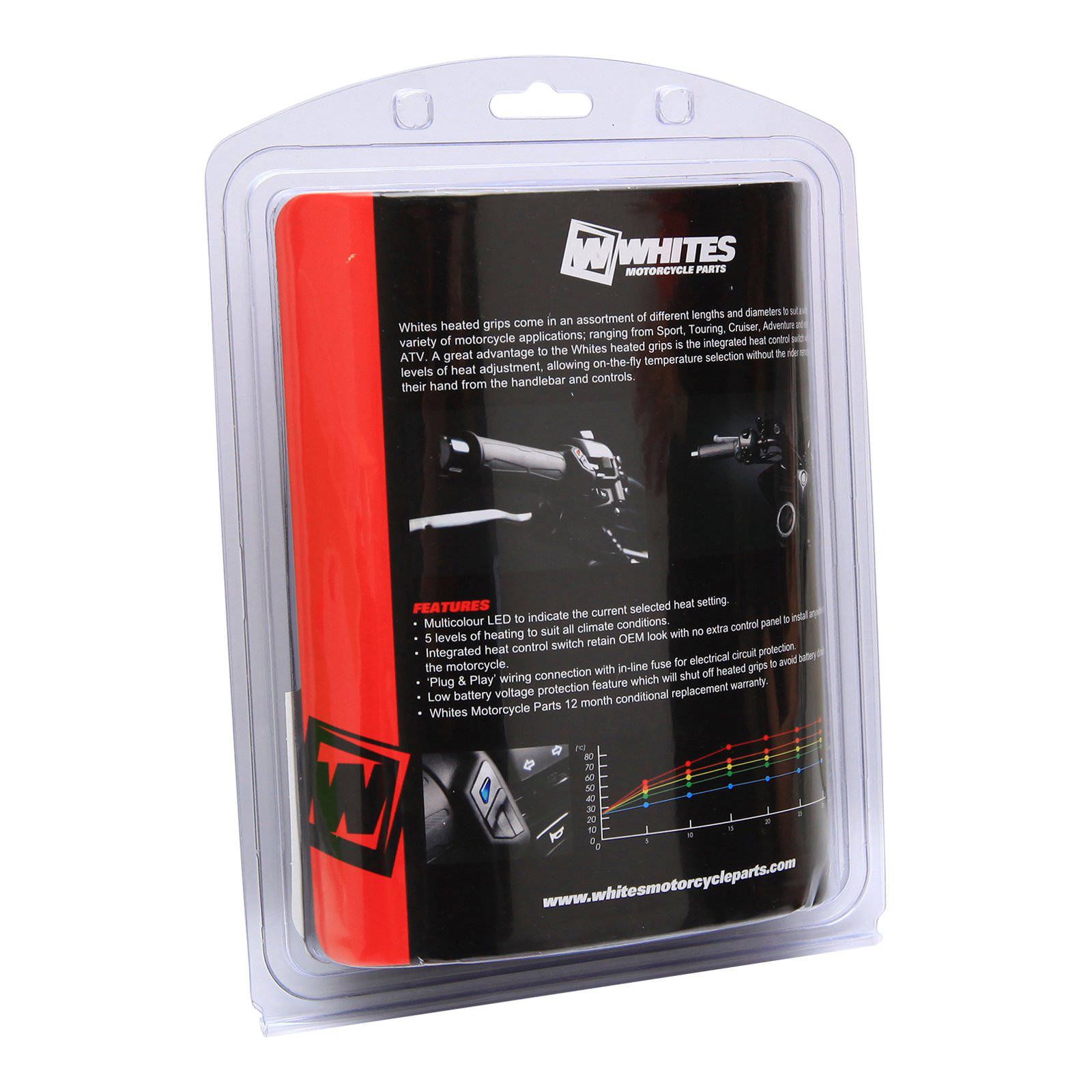 WHITES HEATED GRIPS - HARLEY DAVIDSON 130mm 1