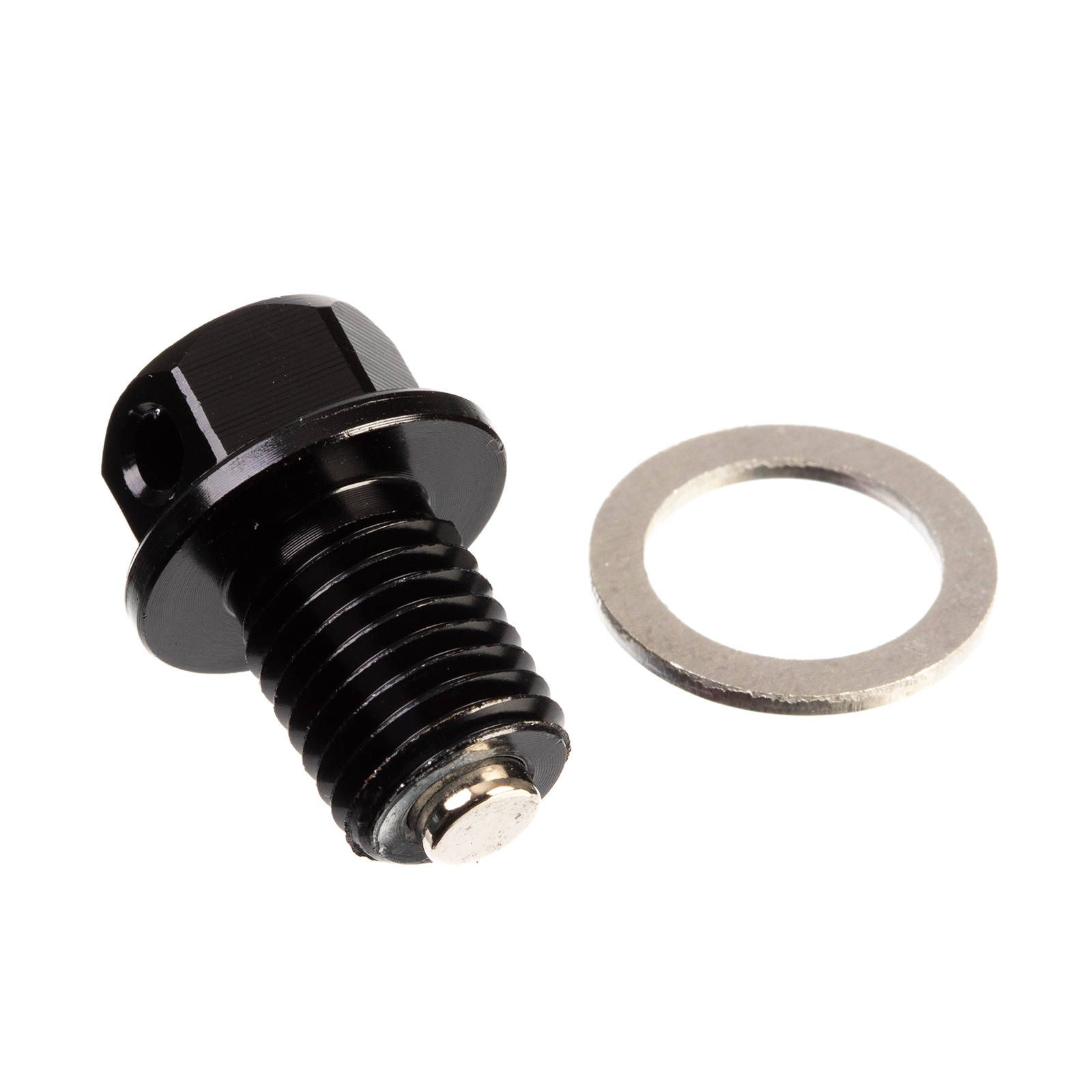 WHITES MAGNETIC SUMP PLUG BLK M12 x 15 - P1.5
