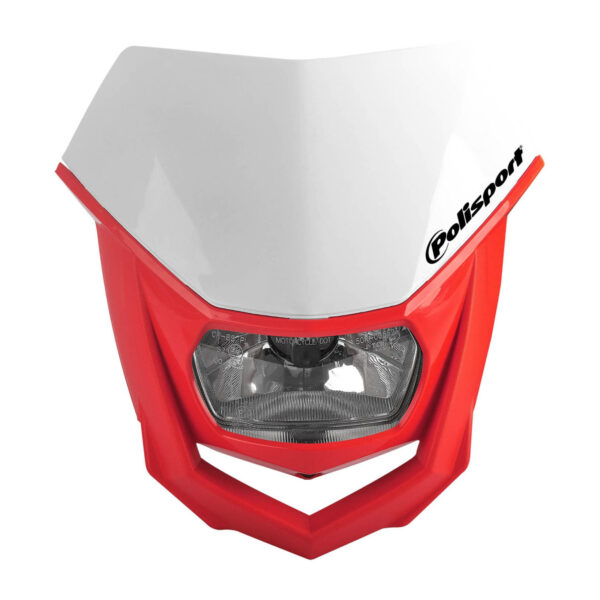POLISPORT HALO HEADLIGHT WHT/RED