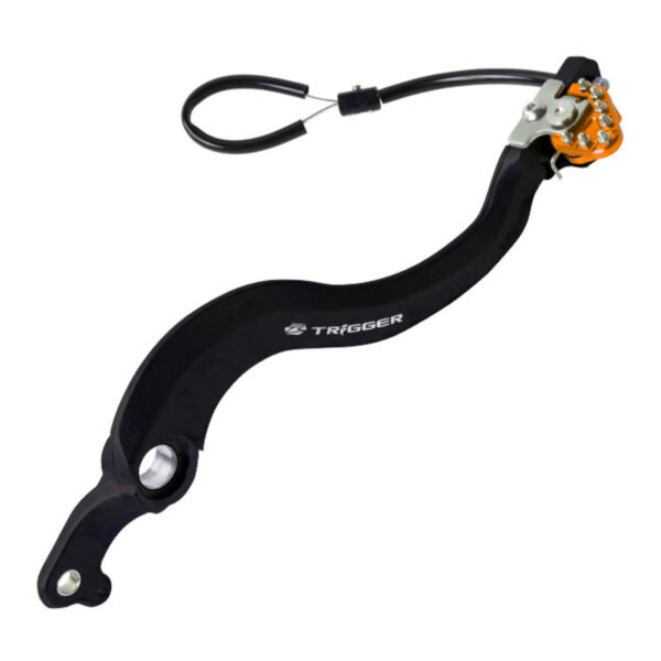 ZETA TRIGGER BRAKE PEDAL KTM EXC/SX, 'HUSQ. ORANGE W/BEARING