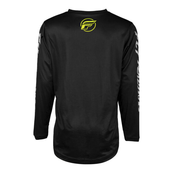 FLY Racing 2024 Youth F-16 Jersey - Black / / Light Grey Neon Green