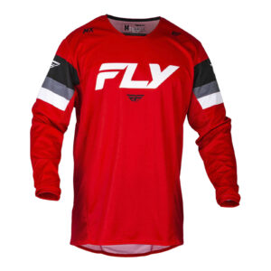 FLY Racing 2024 Kinetic Prix Jersey - Red / Grey / White  M