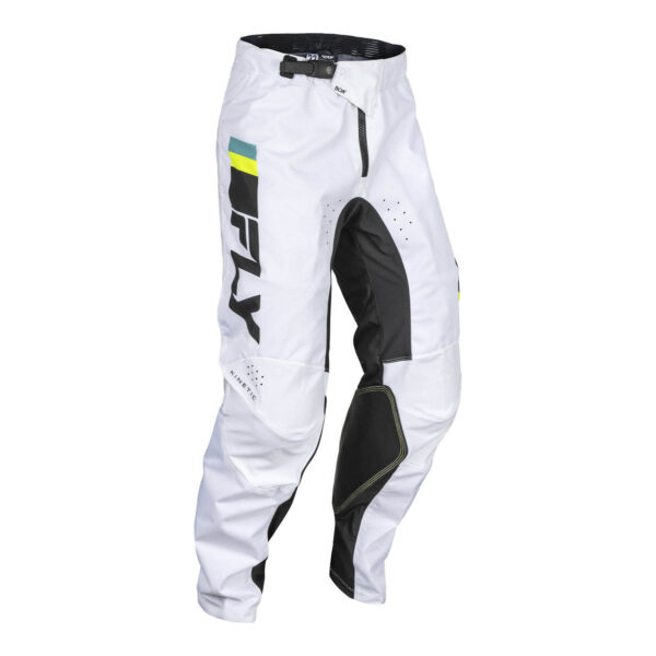 FLY Racing 2024 Kinetic Prix Pants - White / Black / HI-VIS