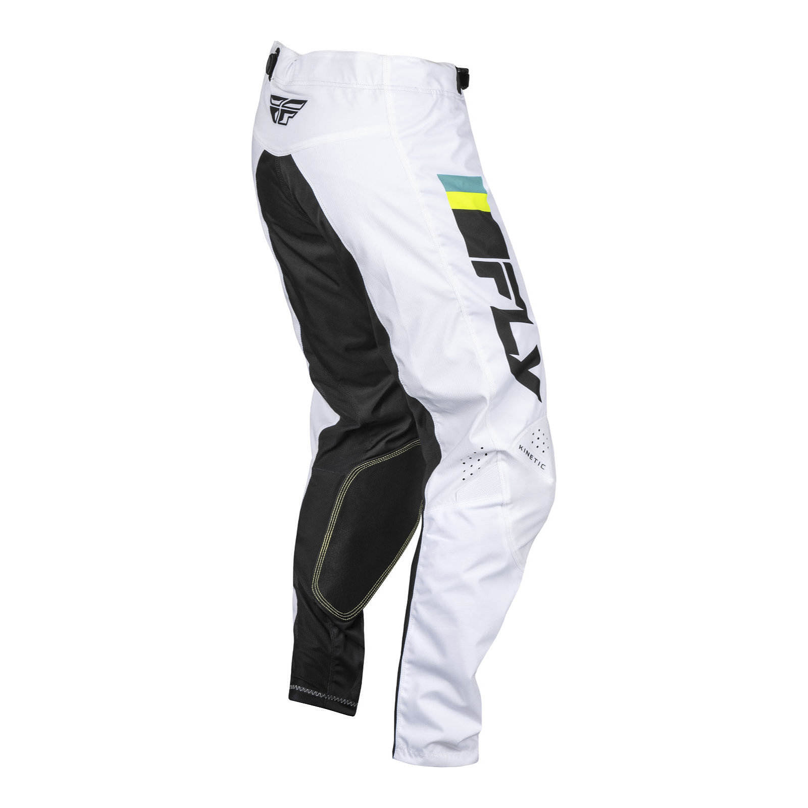 Fly Racing 2024 Kinetic Prix Pants - White / Black / Hi-Vis | Tracktion ...