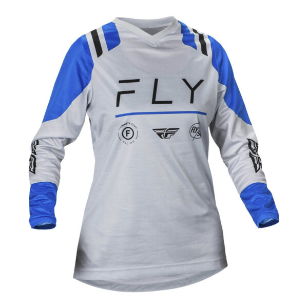FLY Racing 2024 Womens F-16 Jersey - Arctic / Blue GREY