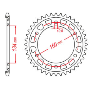 MTX 1317 Steel Rear Sprocket #525 (40T)
