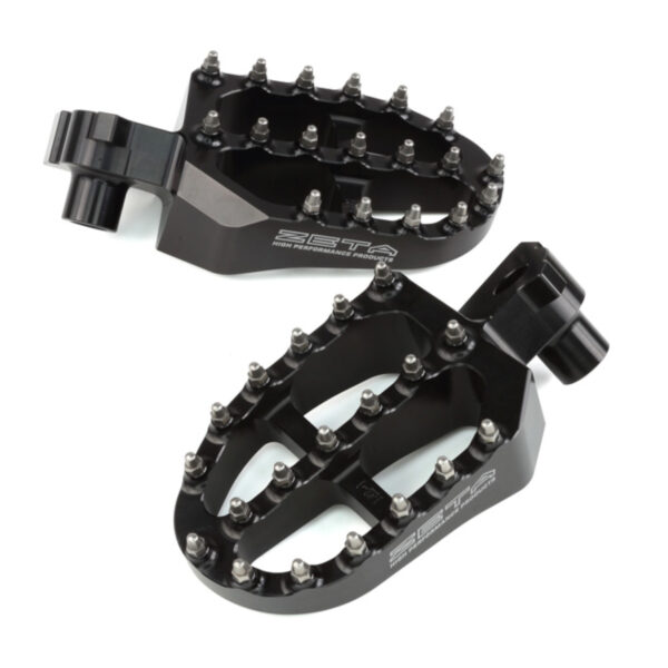 ZETA ALUMINUM FOOTPEGS YZF250/450,YZ125/250 BLACK