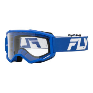 FLY Racing 2024 Youth Focus Goggle - Blue / White Clear Lens