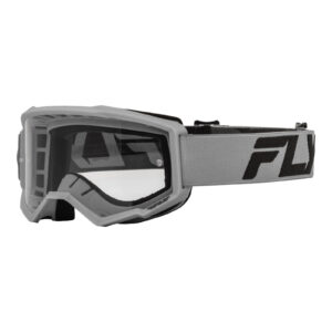 FLY Racing 2024 Youth Focus Goggle - Silver / Charcoal Clear Lens