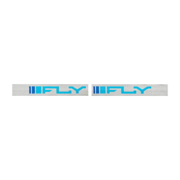 FLY Racing 2024 Zone Goggle - Silver / Blue with Dark Blue Mirror / Smoke Lens