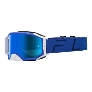 FLY Racing 2024 Zone Pro Goggle - Blue with Sky Blue Mirror / Sky Blue Lens